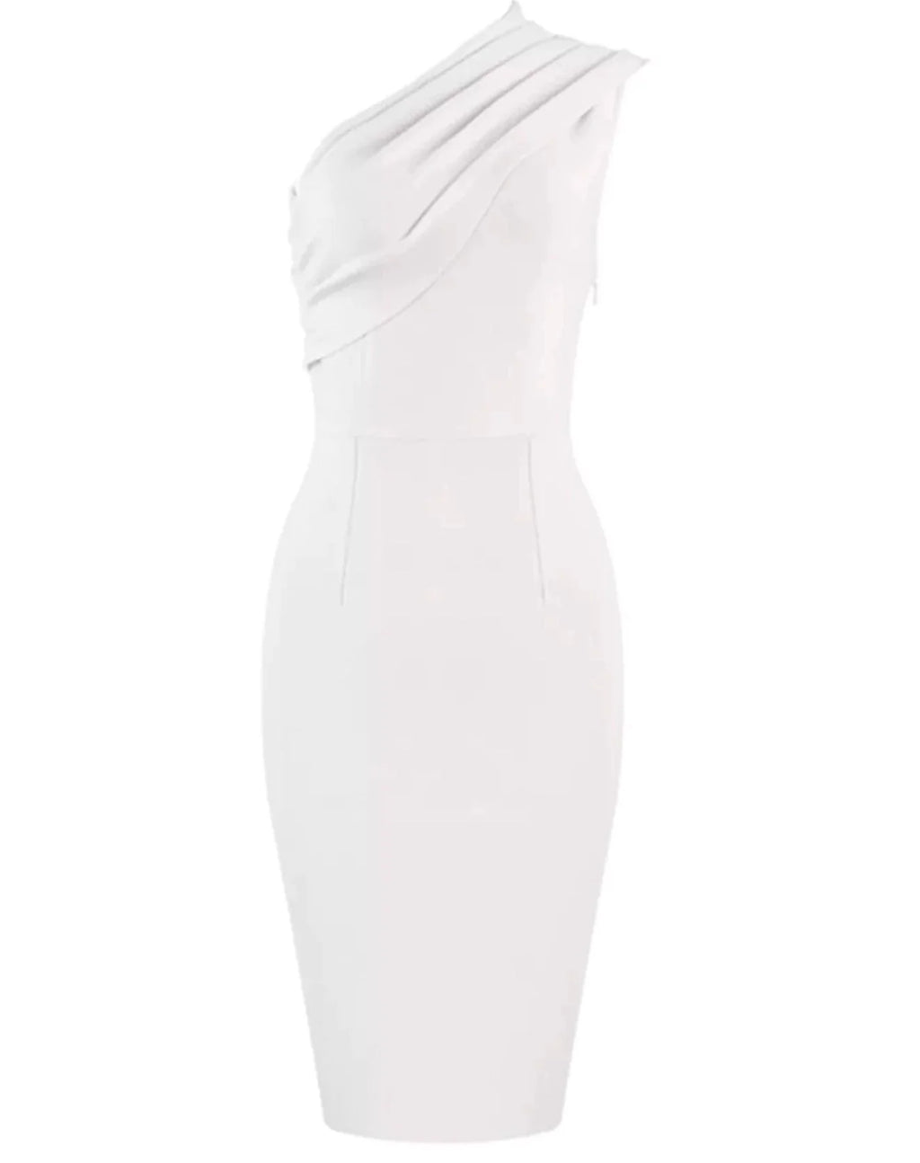 Vestido Midi Nashville de Um Ombro Só